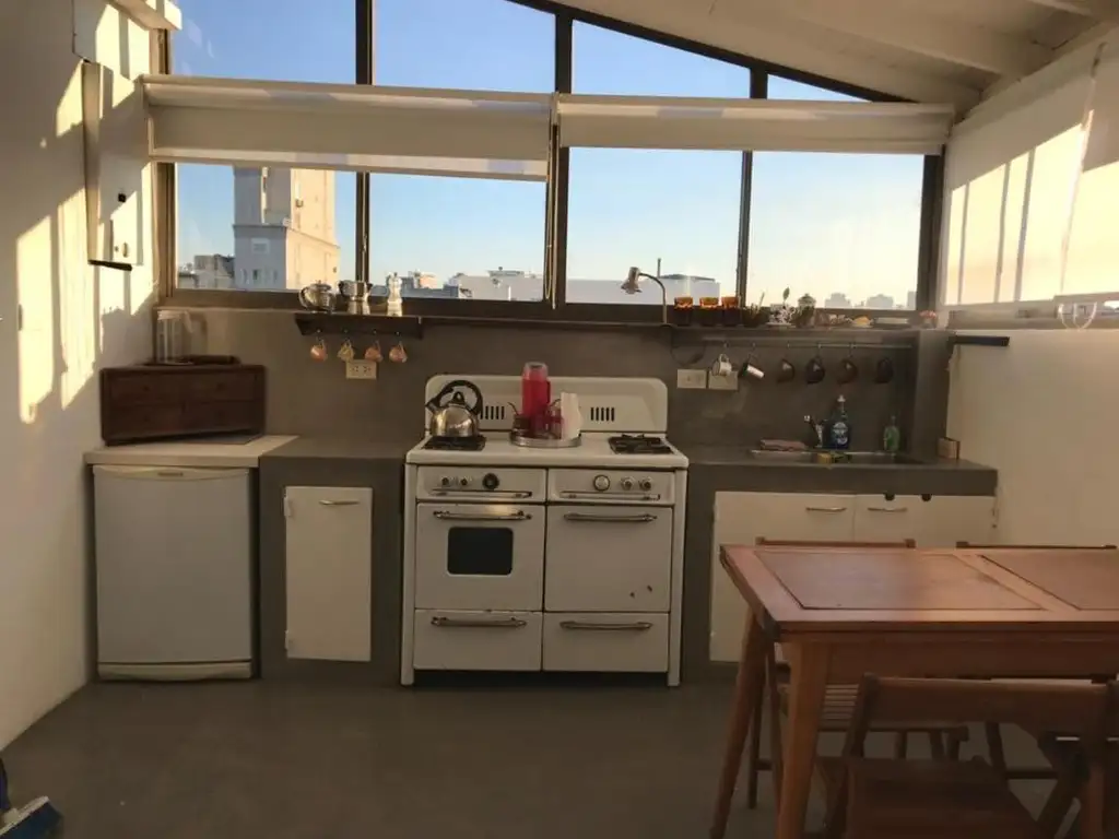 2 ambientes con terraza y hogar