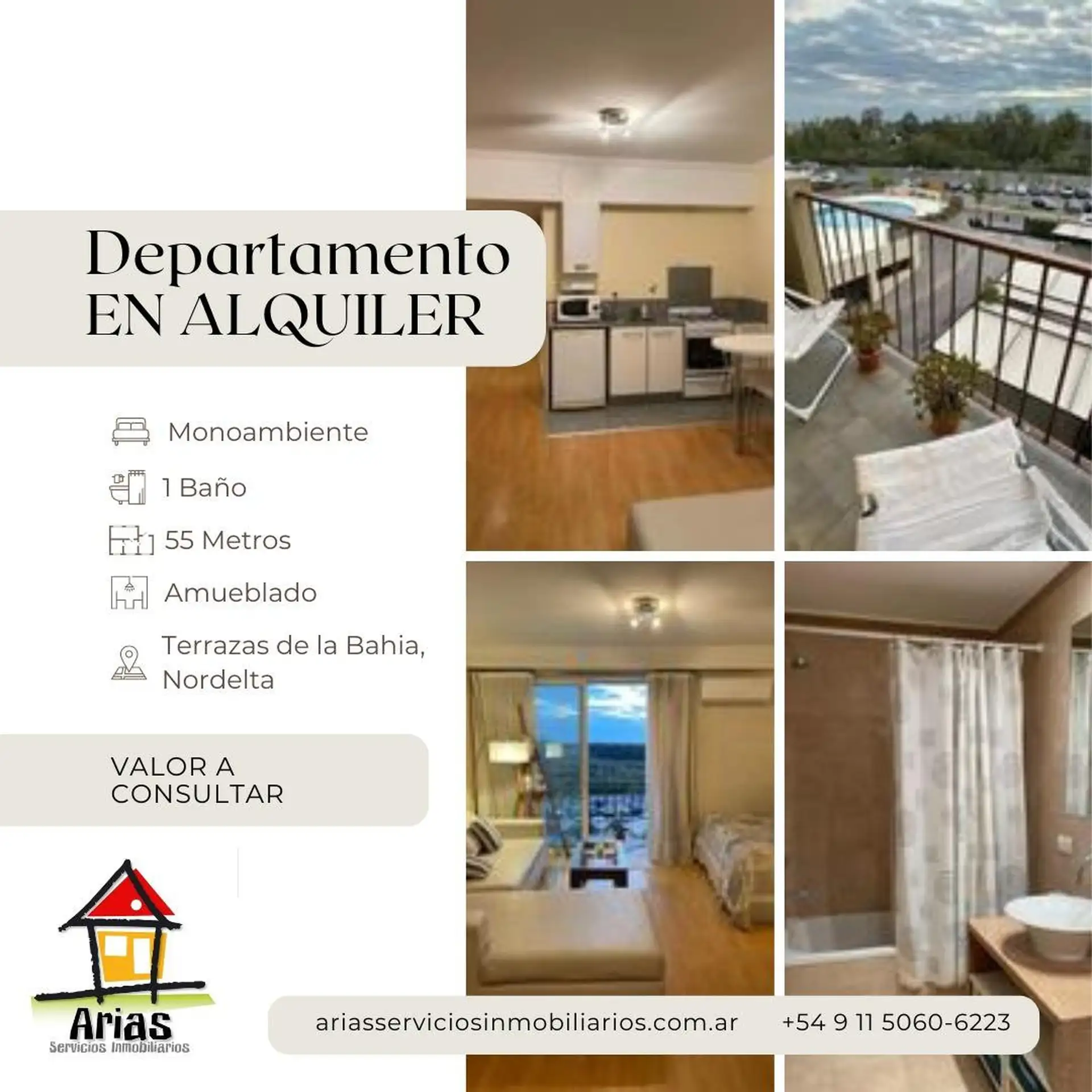 Furnished studio apartment in Tigre