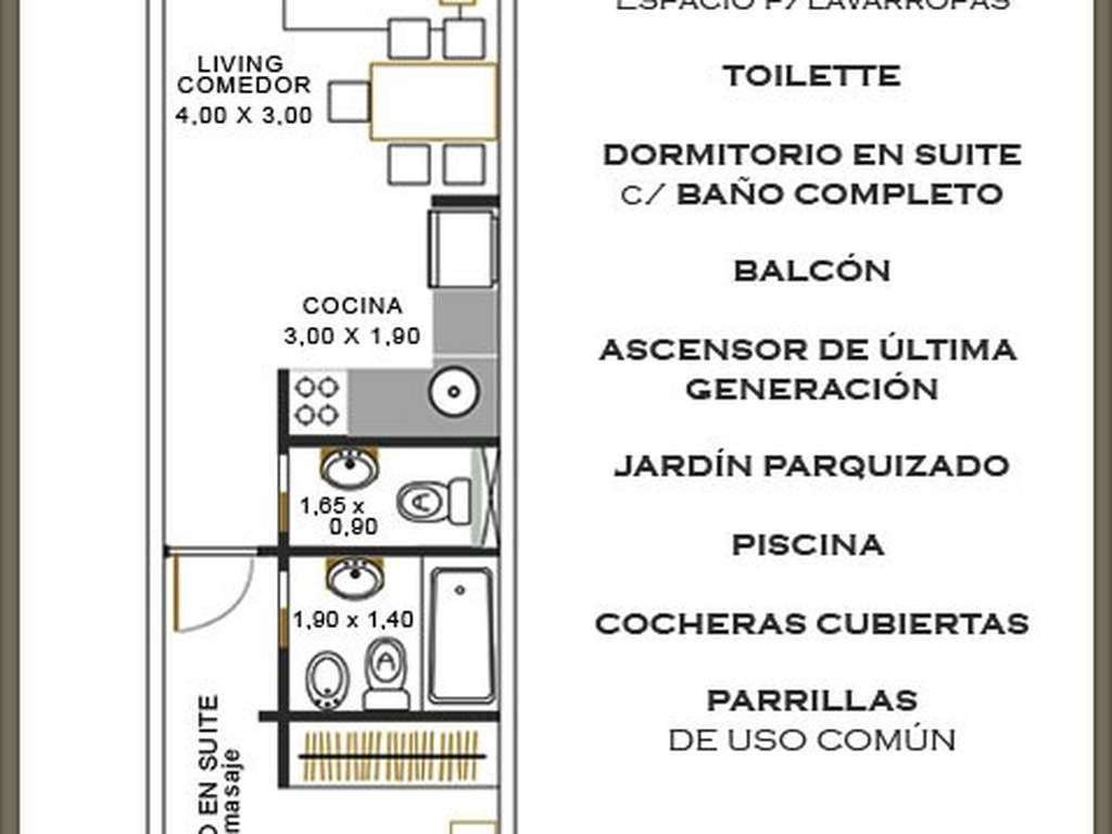 Two-room apartment in Lomas de Zamora