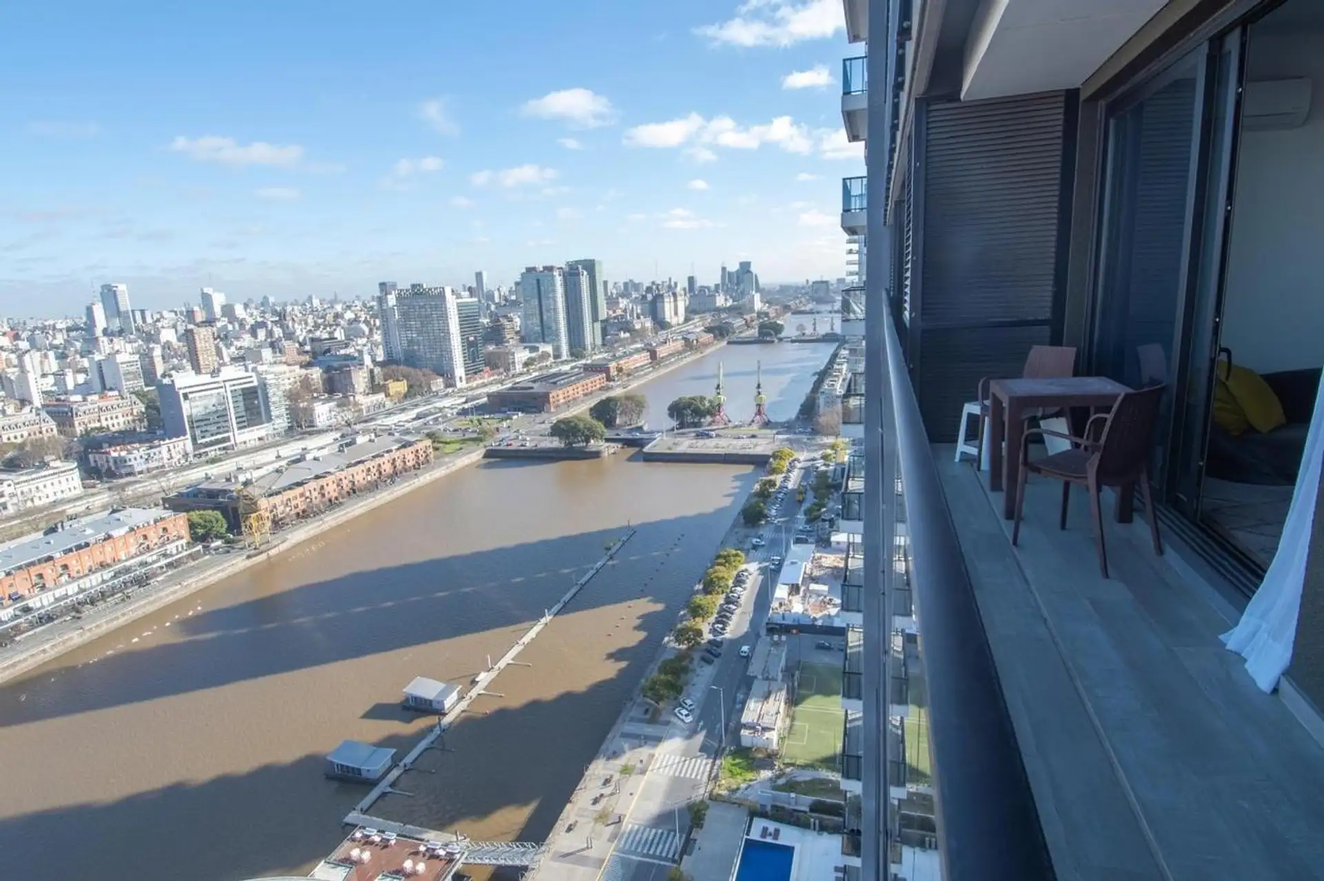 С меблированной 1 спальней в Puerto Madero
