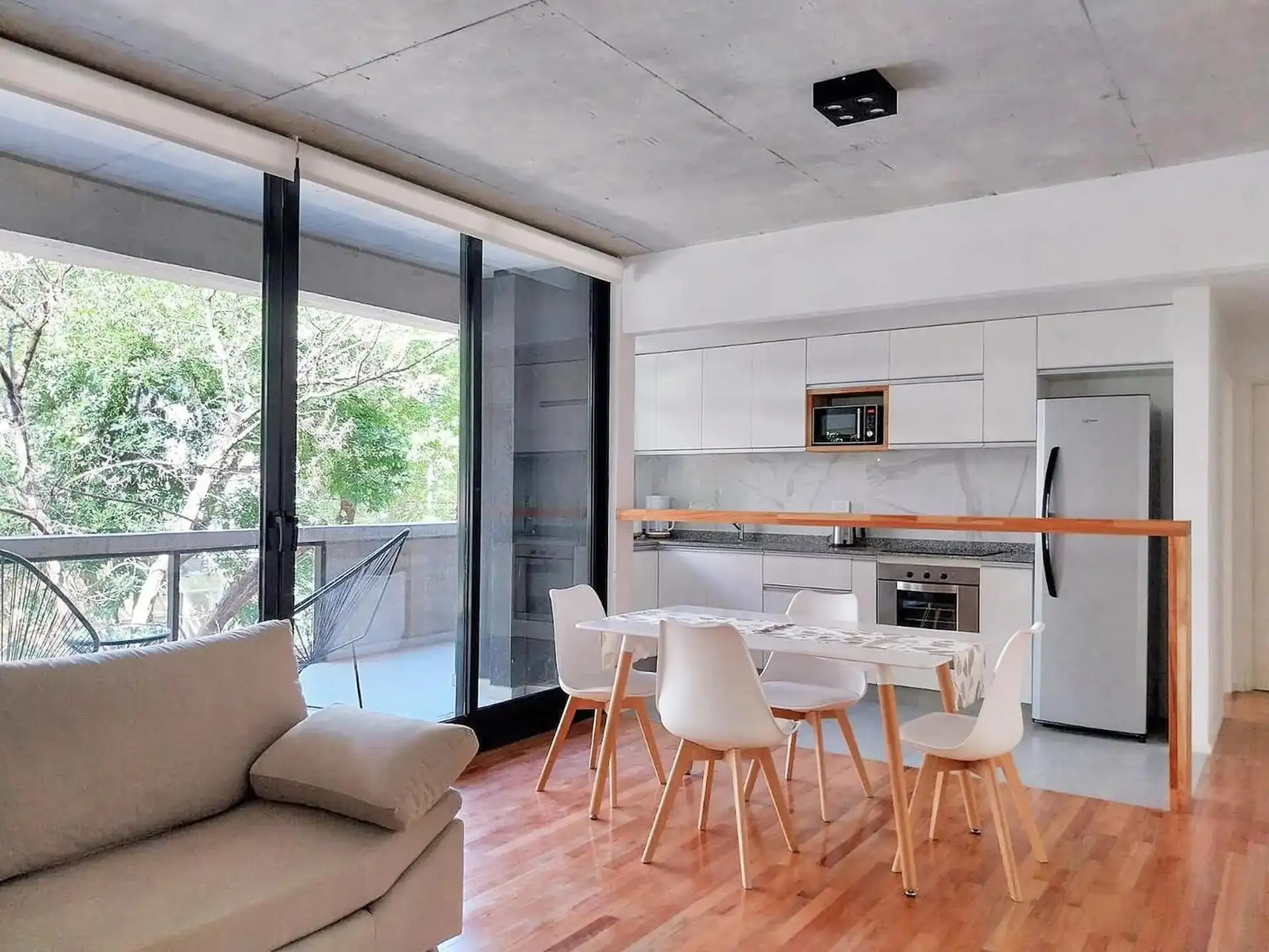 Квартира-студия с 1 спальней с мебелью в Villa Urquiza