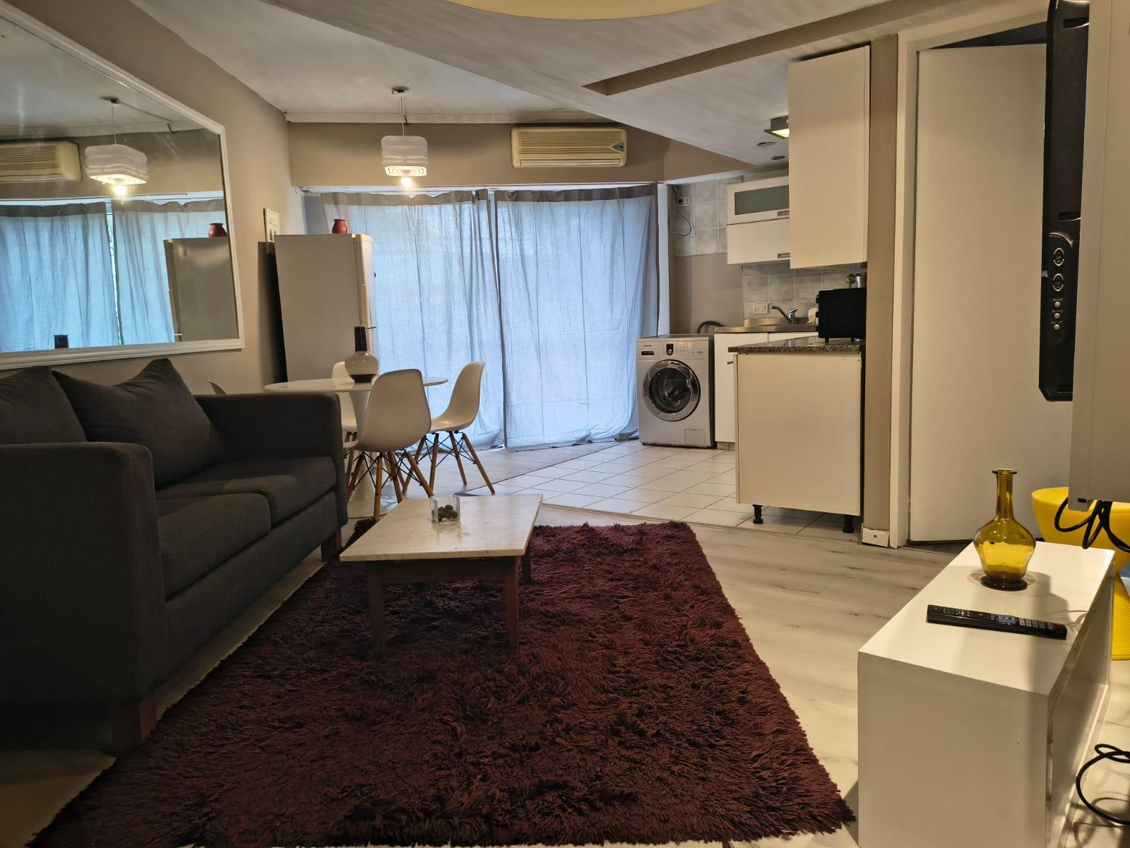 Apartamento de 1 quarto mobiliado em Palermo com banheira de hidromassagem