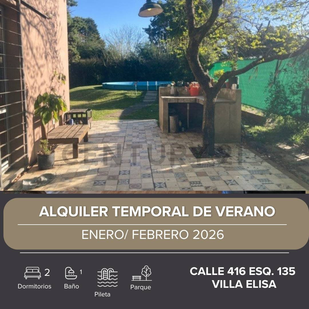 Casa de 1 dormitorio en Villa Elisa