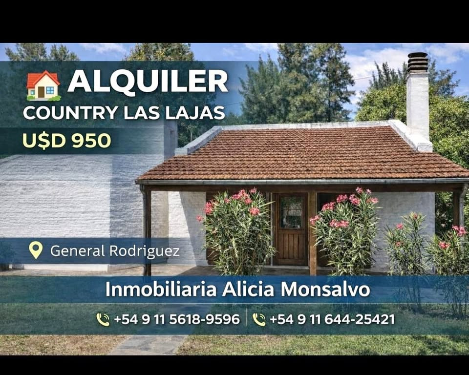 Casa en Alquiler en Las Lajas Country Club, Countries y Barrios Cerrados en General Rodriguez