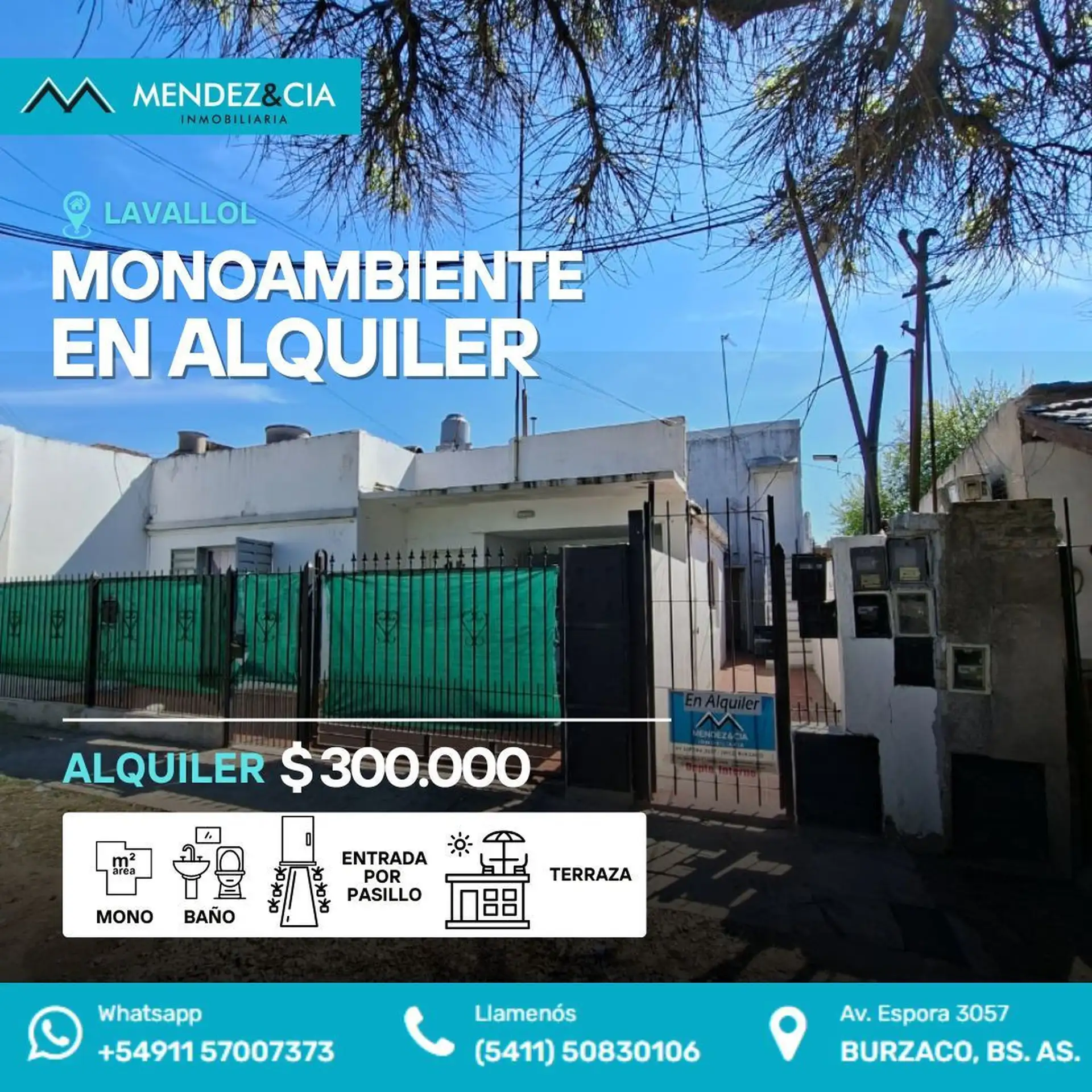 PH de 1 ambiente con patio terraza en Llavallol