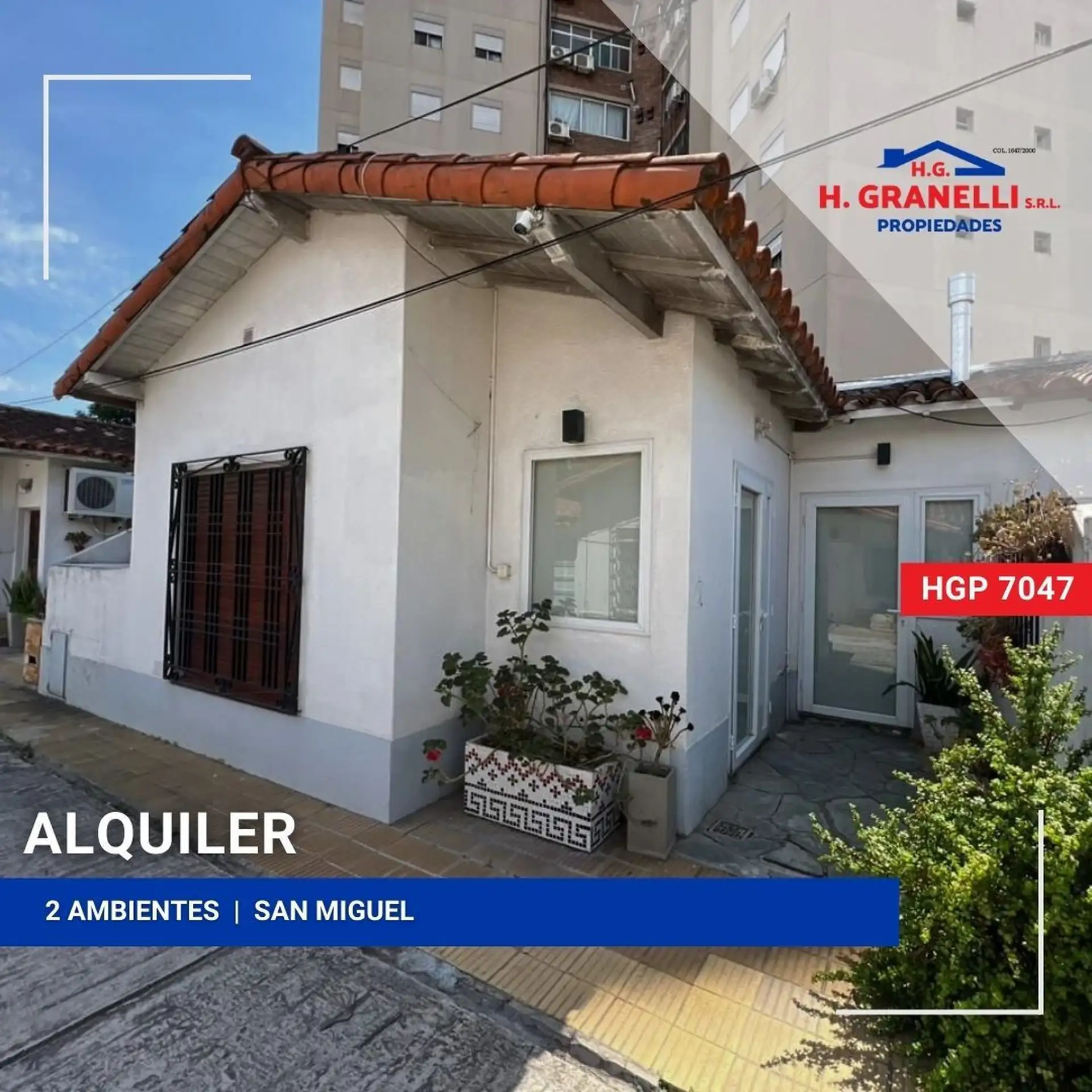 Departamento de 2 ambientes con patio en San Miguel