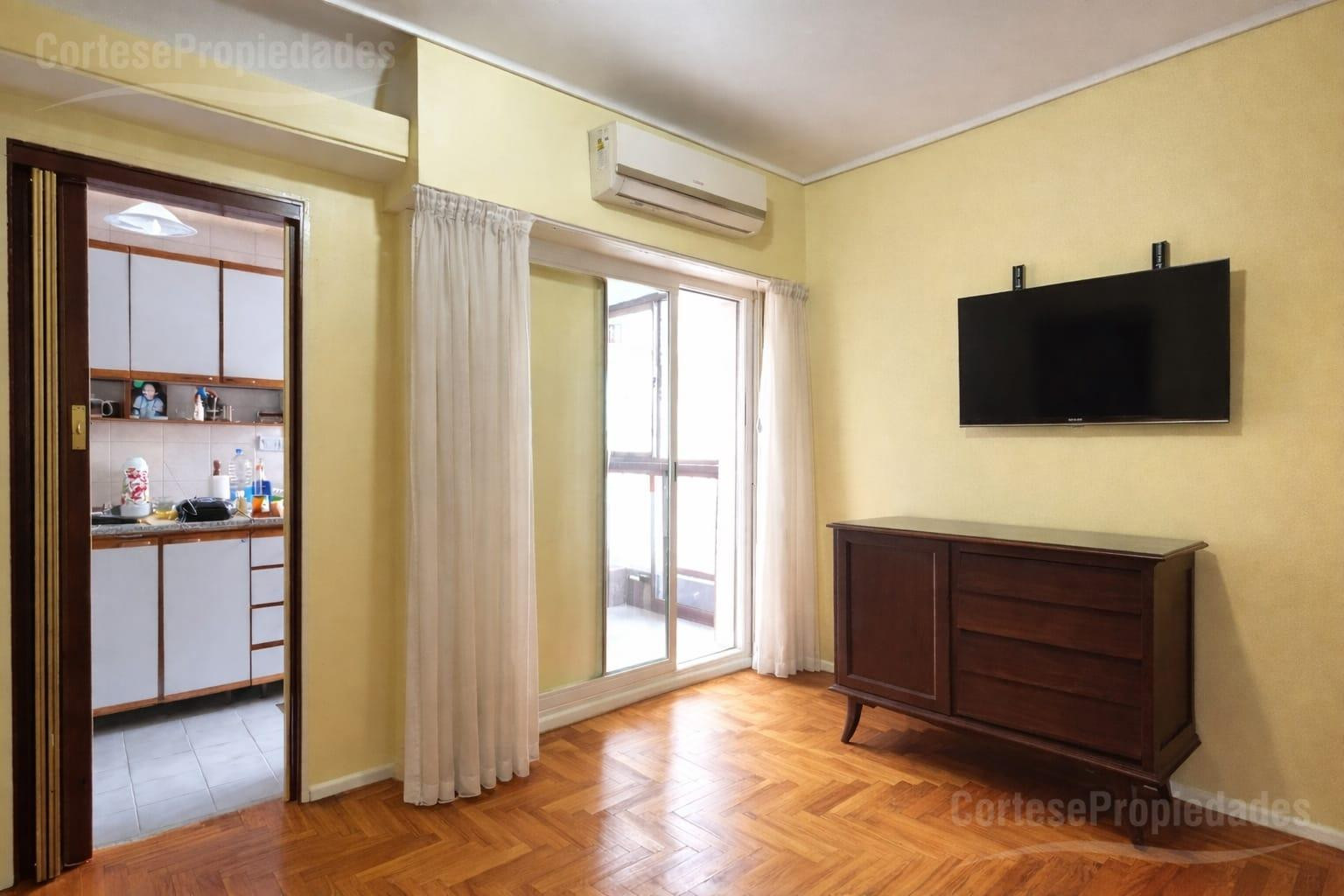Apartamento de dois ambientes com 1 quarto em Palermo