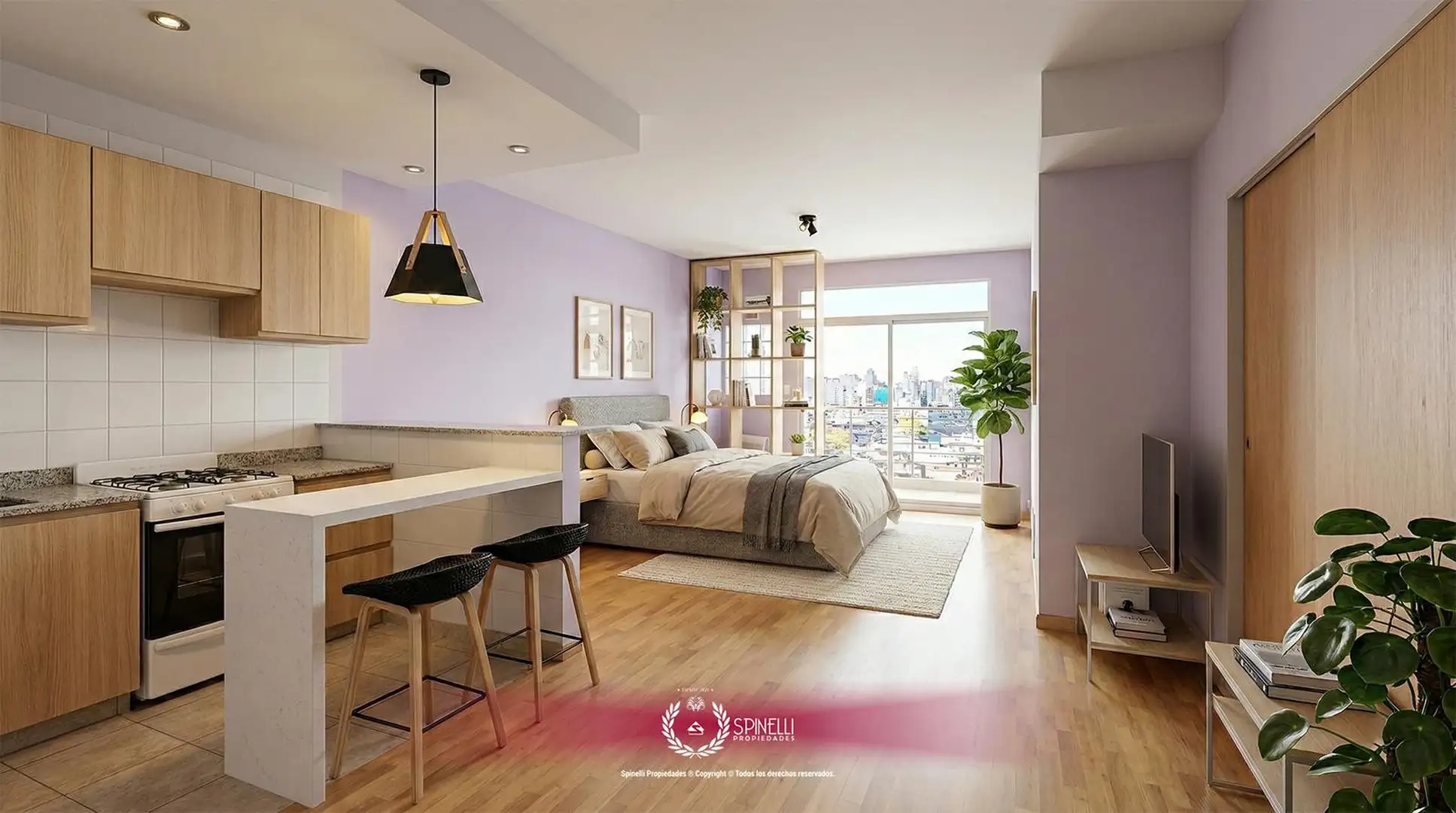 New studio apartment with balcony in Boedo