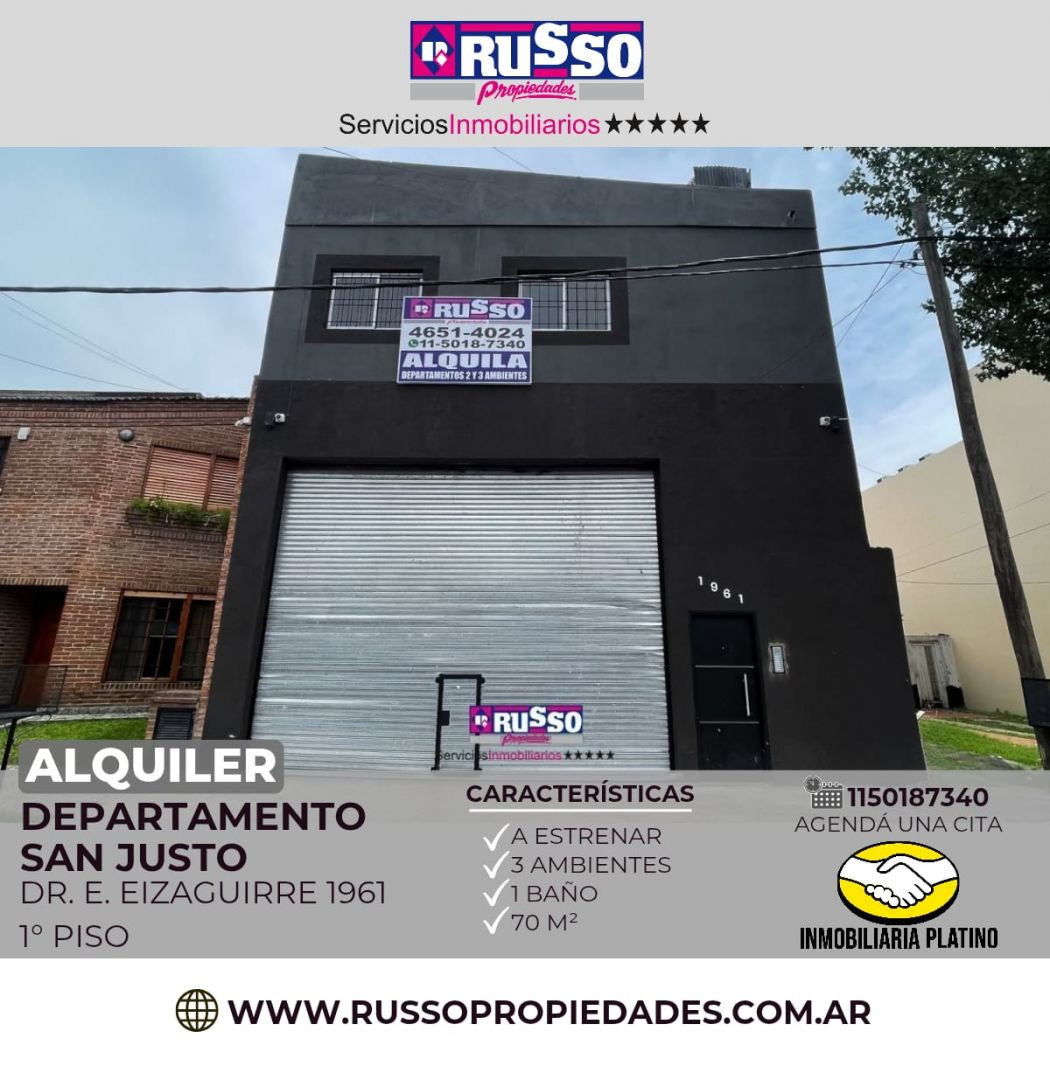 New three-room apartment in San Justo, La Matanza