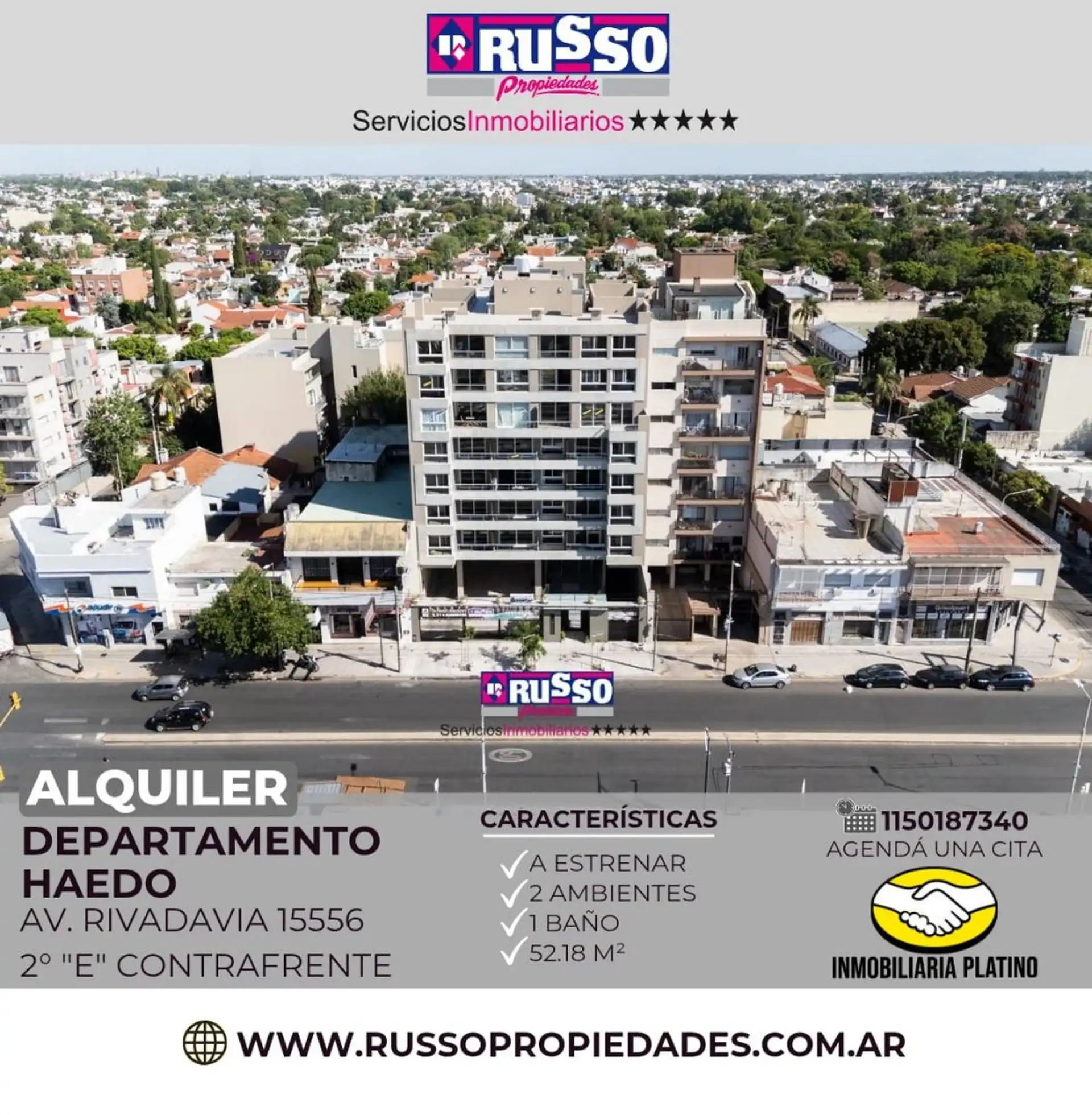 Apartamento de dois ambientes novo (nunca habitado) em Haedo