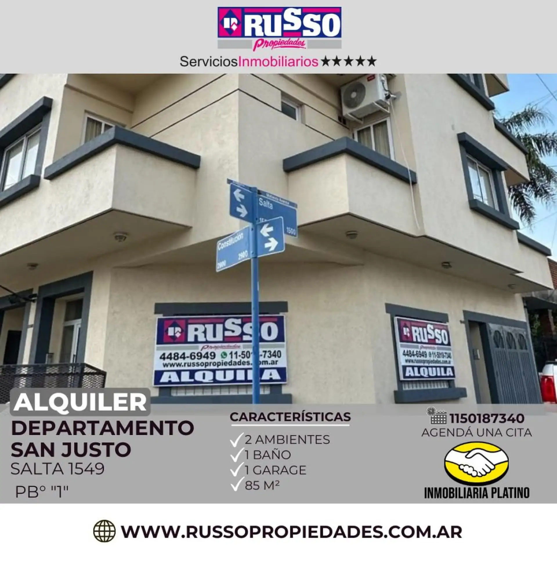 Two-room apartment in San Justo, La Matanza