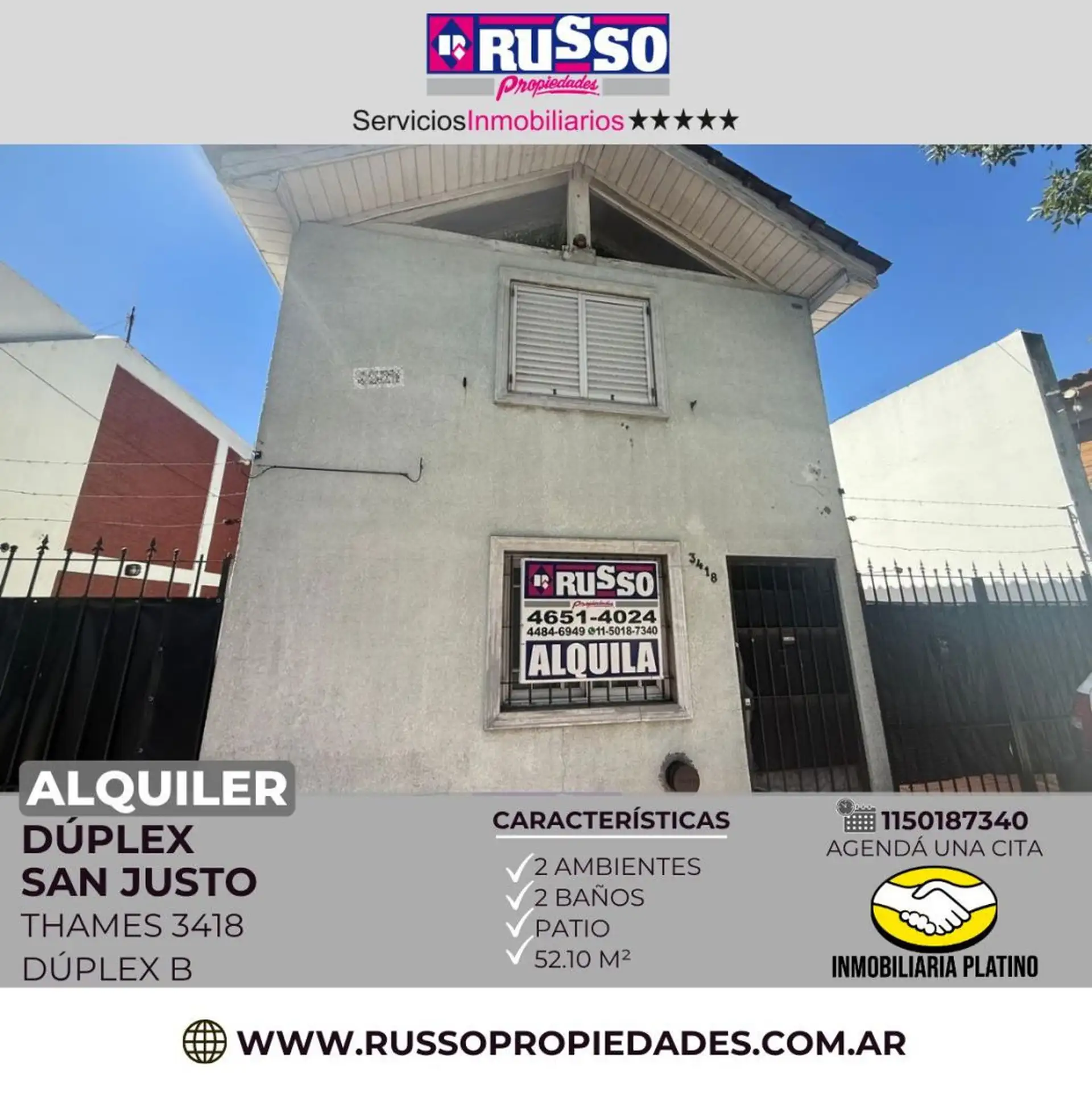 Dúplex de 2 ambientes con 1 dormitorio en San Justo, La Matanza