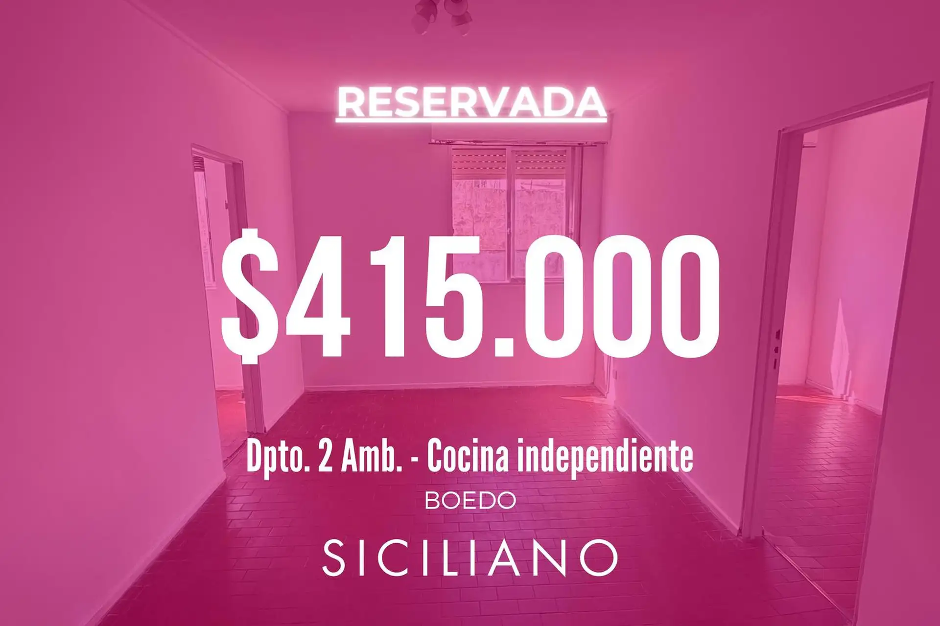 Квартира с 1 спальней в Boedo