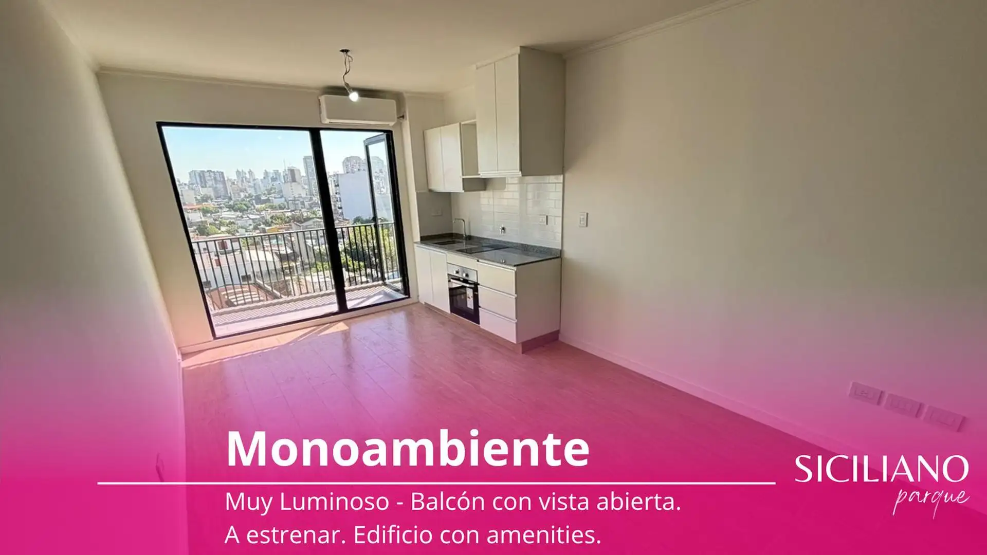 Departamento monoambiente a estrenar con balcón en Almagro