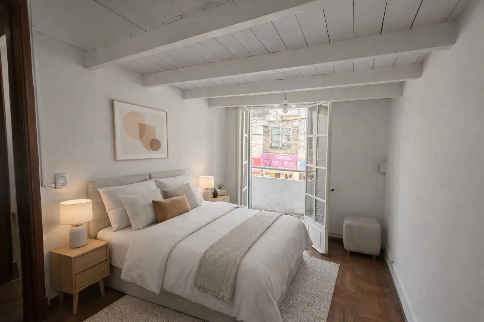 Apartamento de dois ambientes com varanda de frente em Balvanera