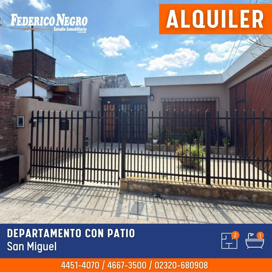 Departamento de 2 ambientes en San Miguel