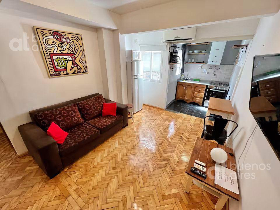 Apartamento mobiliado de dois ambientes com 1 quarto em Balvanera