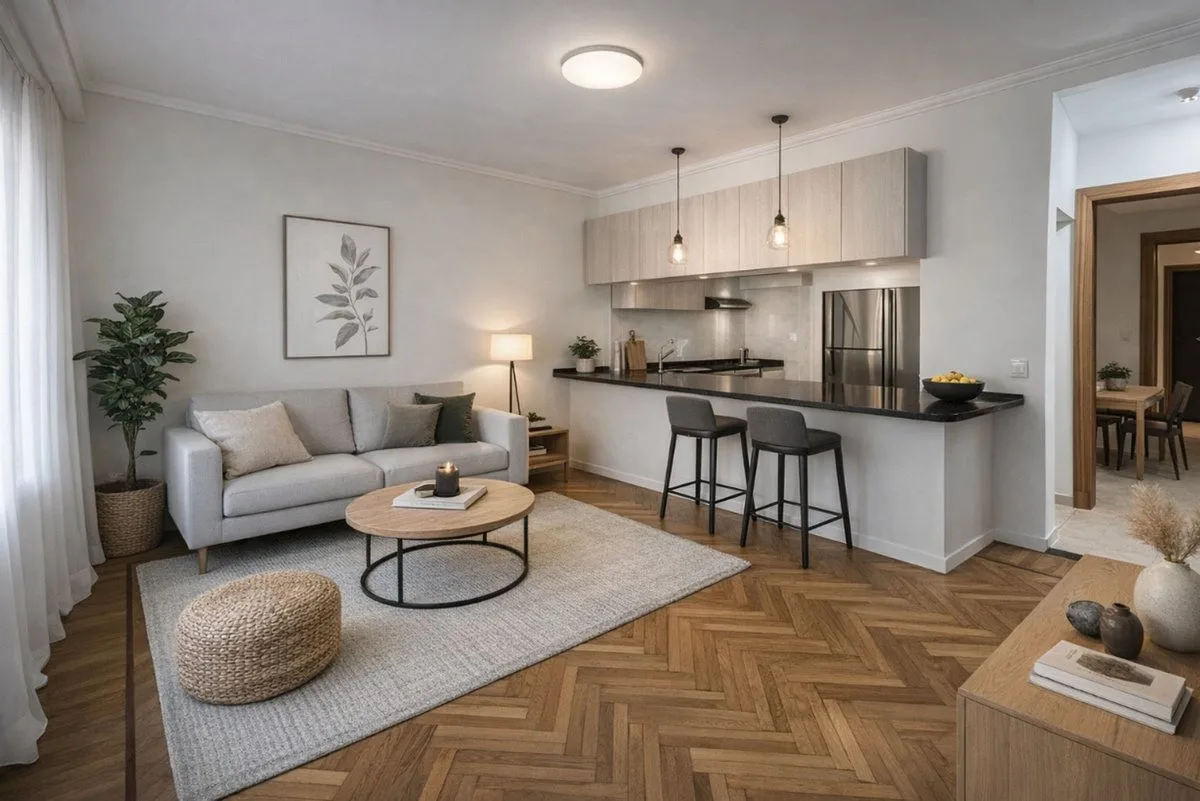 Apartamento de três ambientes com 2 dormitórios em Recoleta