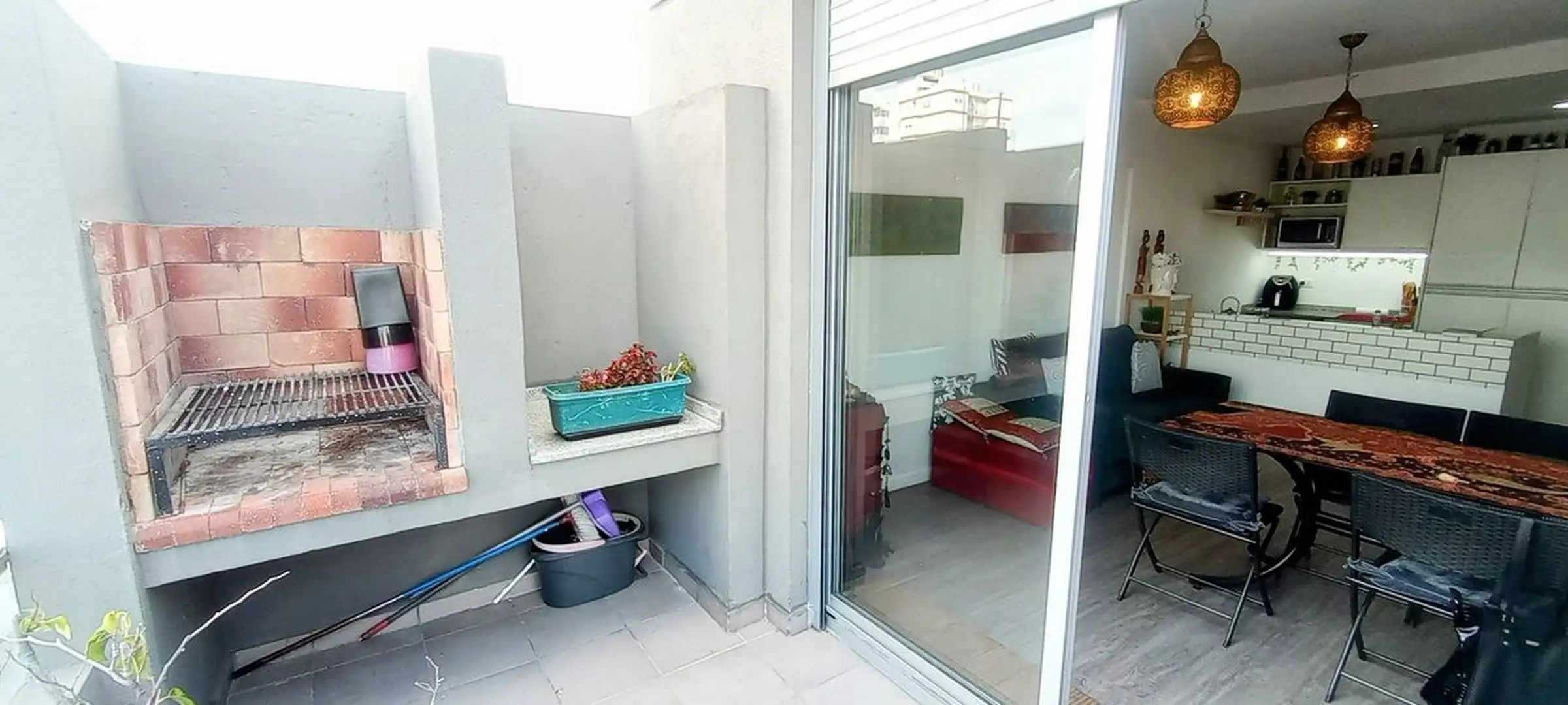 Departamento amoblado de 3 ambientes con balcón en Flores