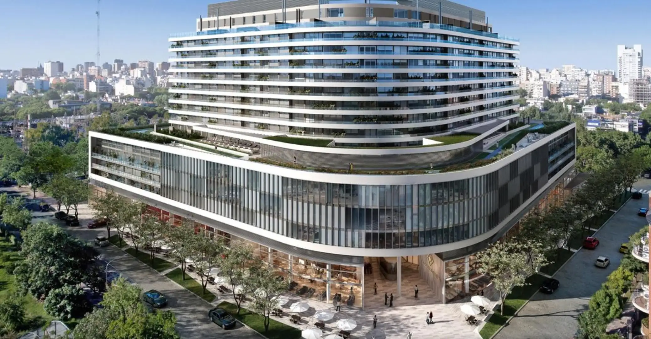 Kitnet para aluguel em Colegiales com varanda e ar-condicionado