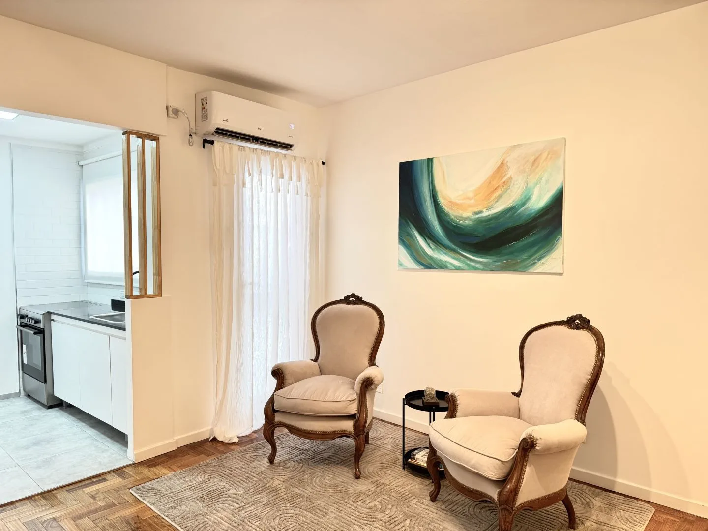 Furnished one-bedroom, two-room apartment on Corrientes in San Nicolás