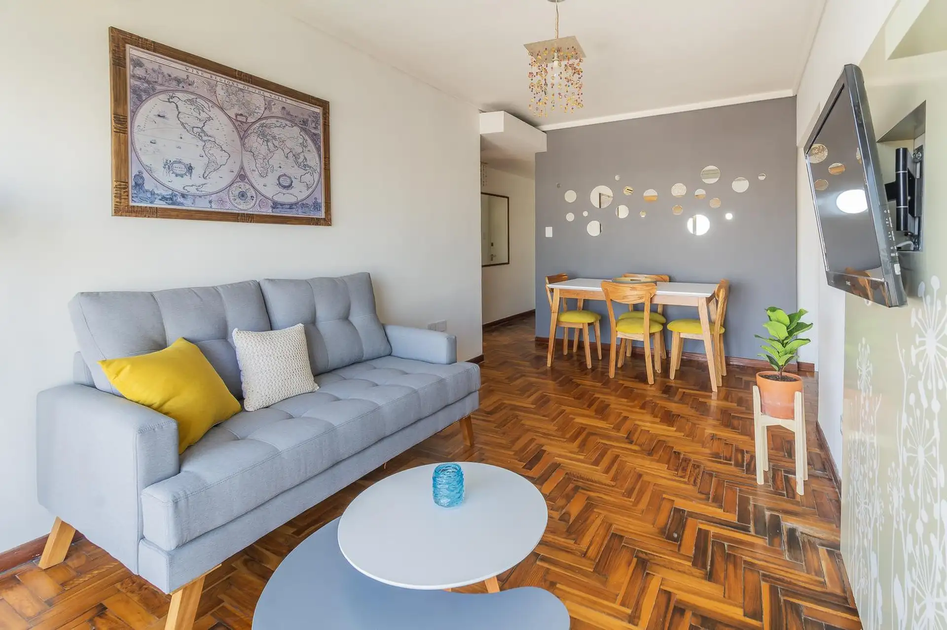 Departamento de 3 ambientes amoblado en Parque Chacabuco