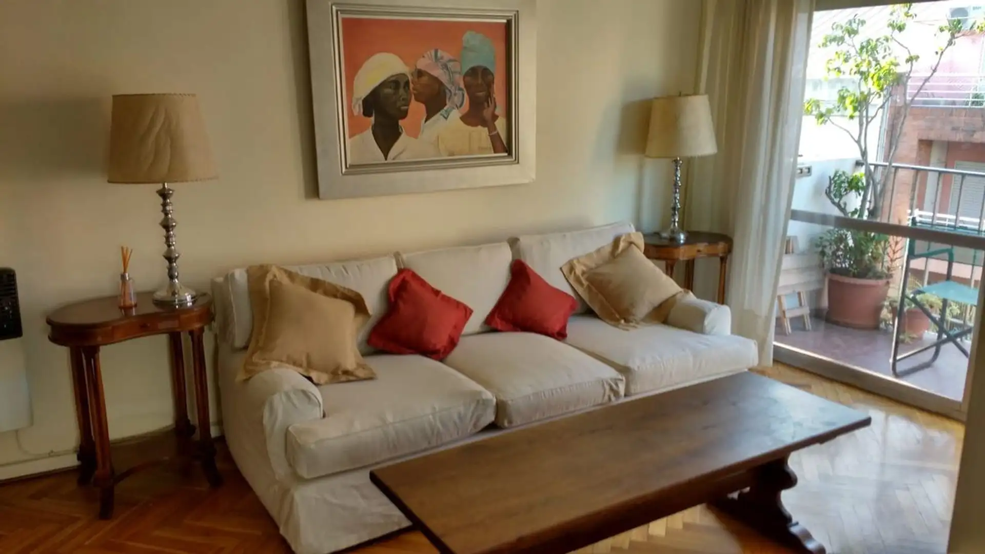 Apartamento mobiliado de 2 ambientes com 1 dormitório em Recoleta