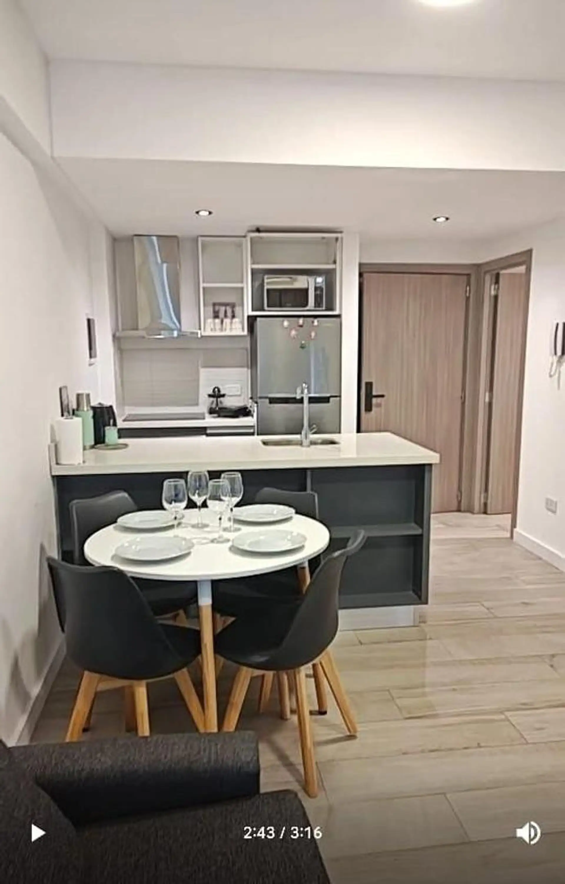 Apartamento de dois ambientes mobiliado em Balvanera