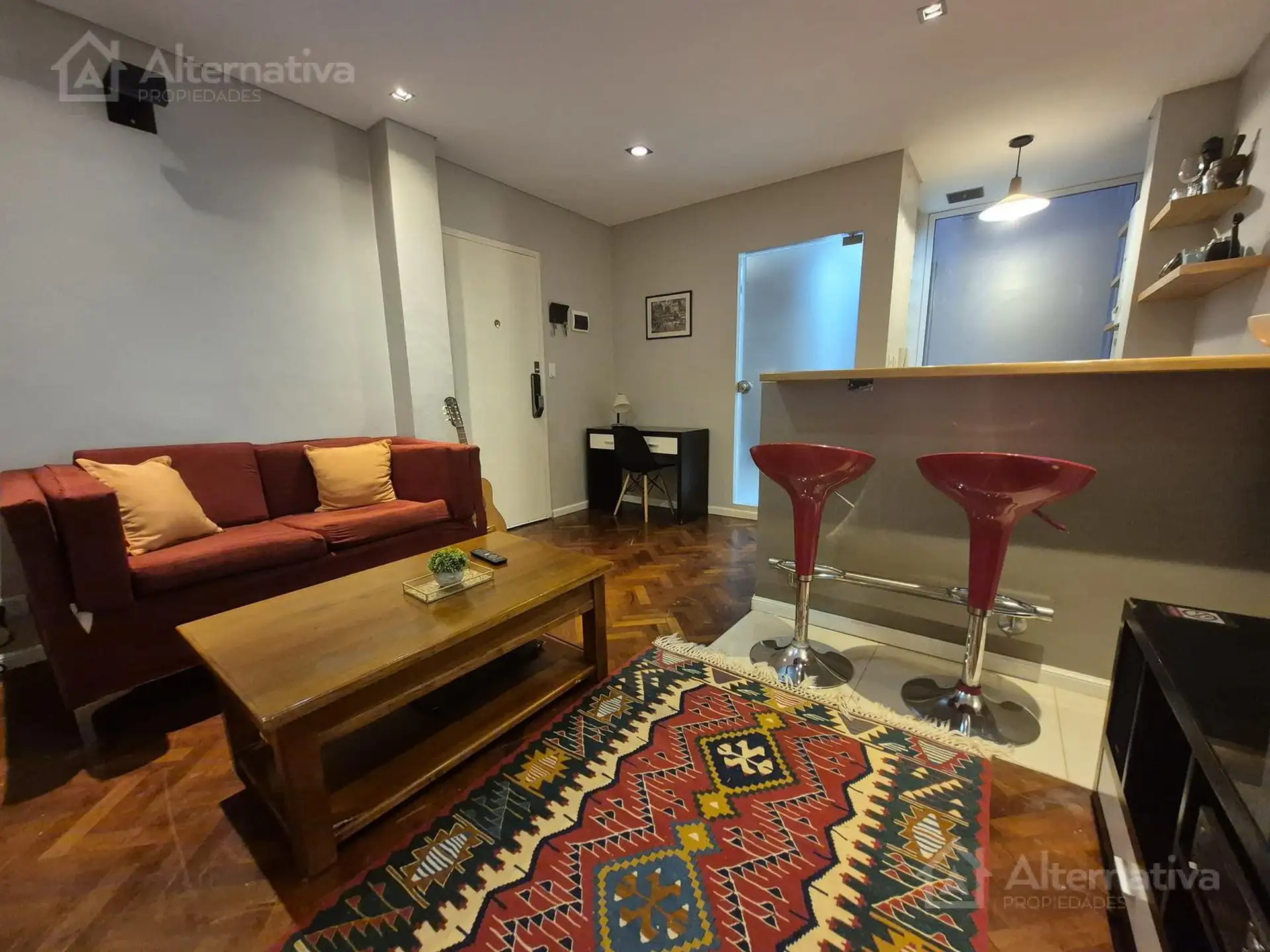 Apartamento de dois ambientes mobiliado em Recoleta