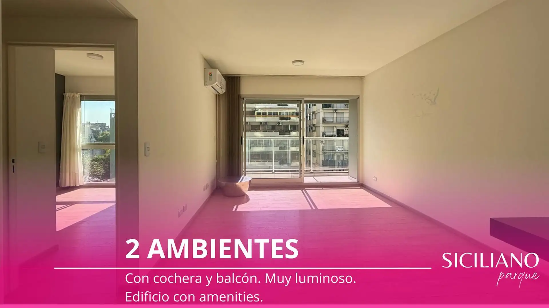 Apartamento de dois ambientes com varanda em Caballito