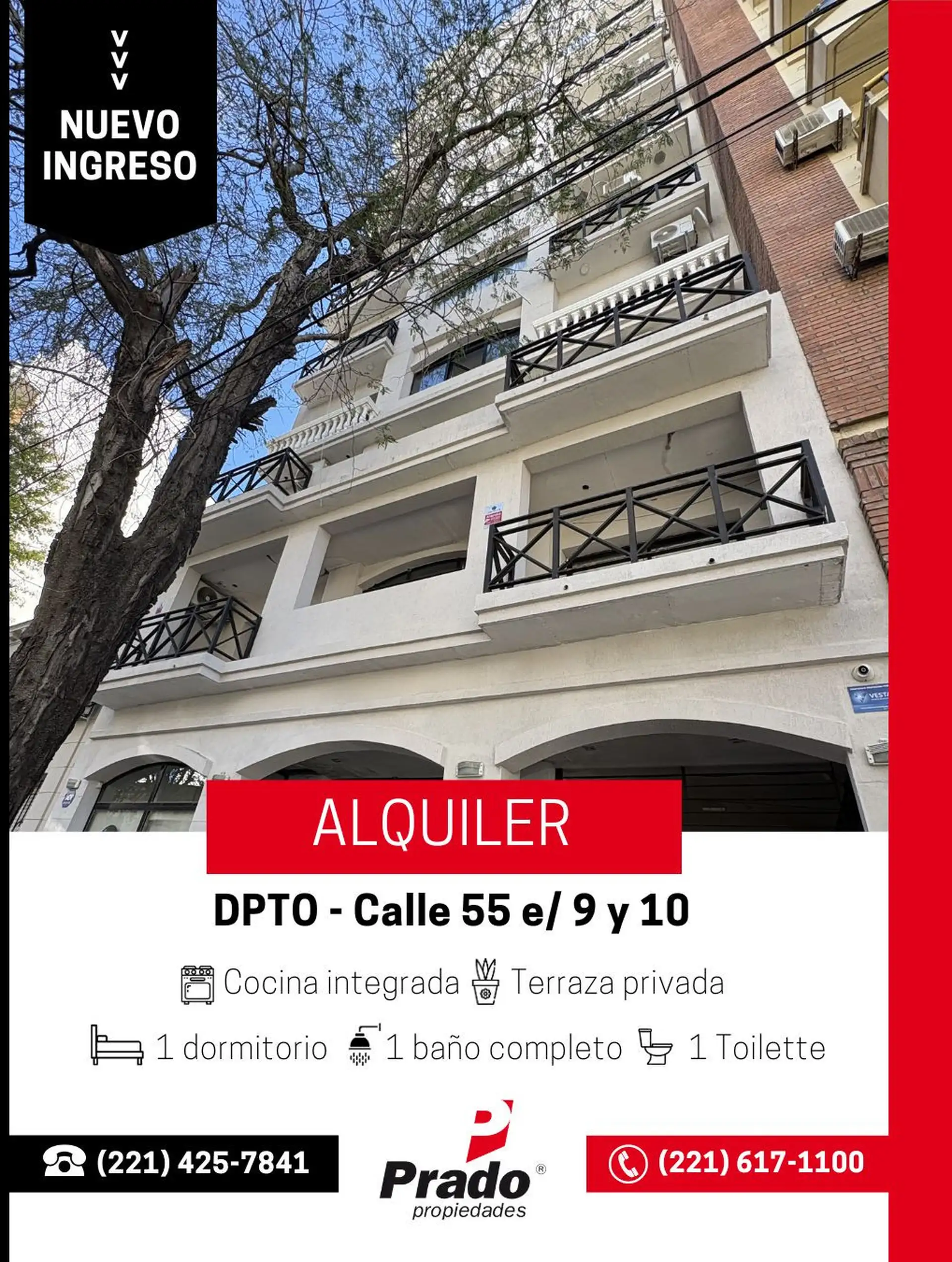 Квартира с 1 спальней в Caballito