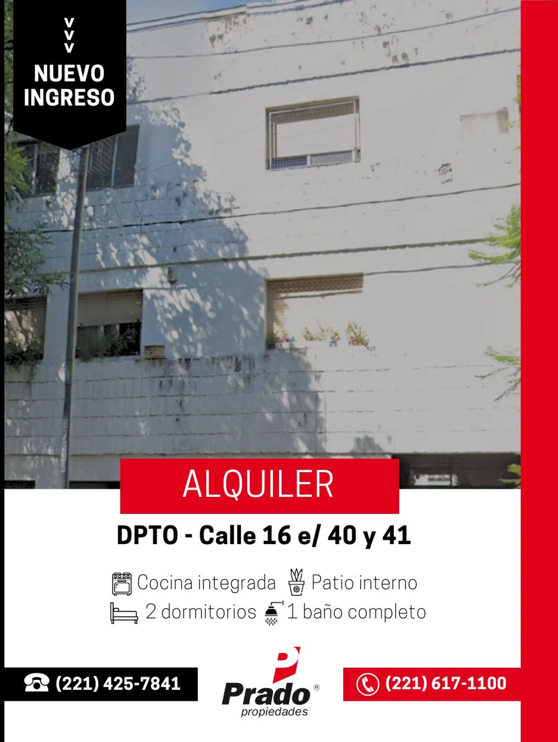 Two-bedroom ground-floor apartment in La Plata