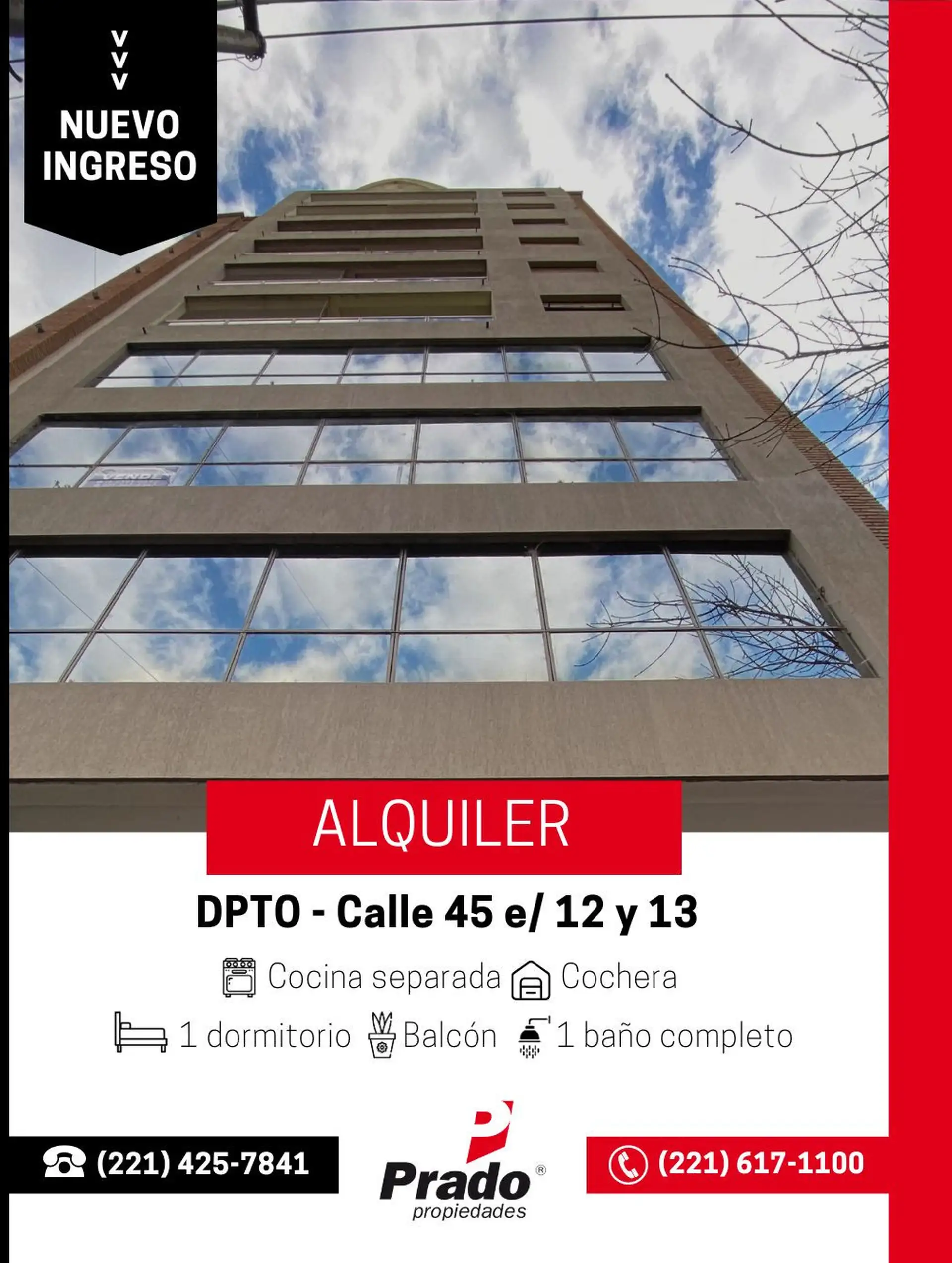 Departamento en Alquiler en Plaza Paso, La Plata