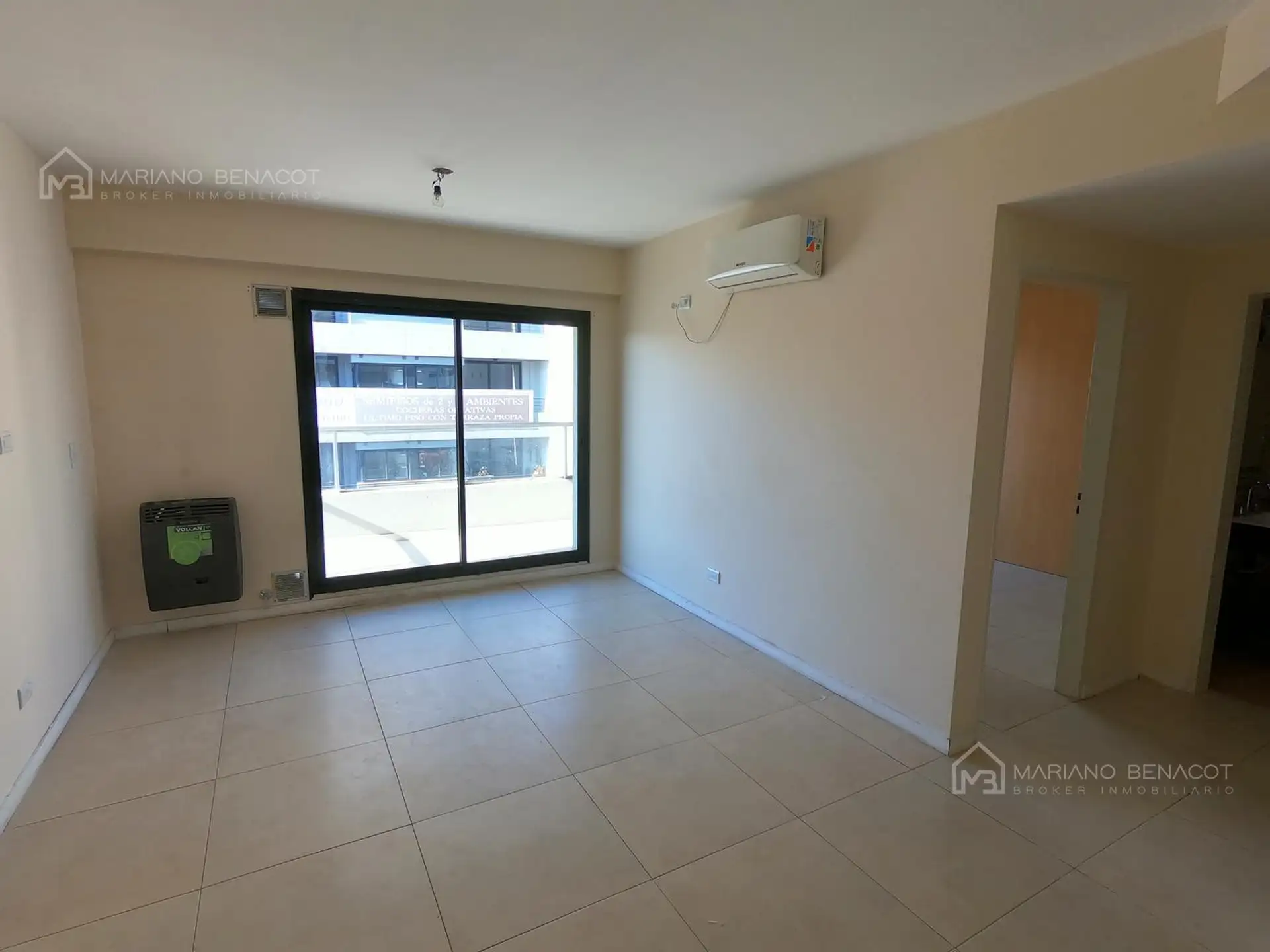 1 dormitorio, balcón con parrilla