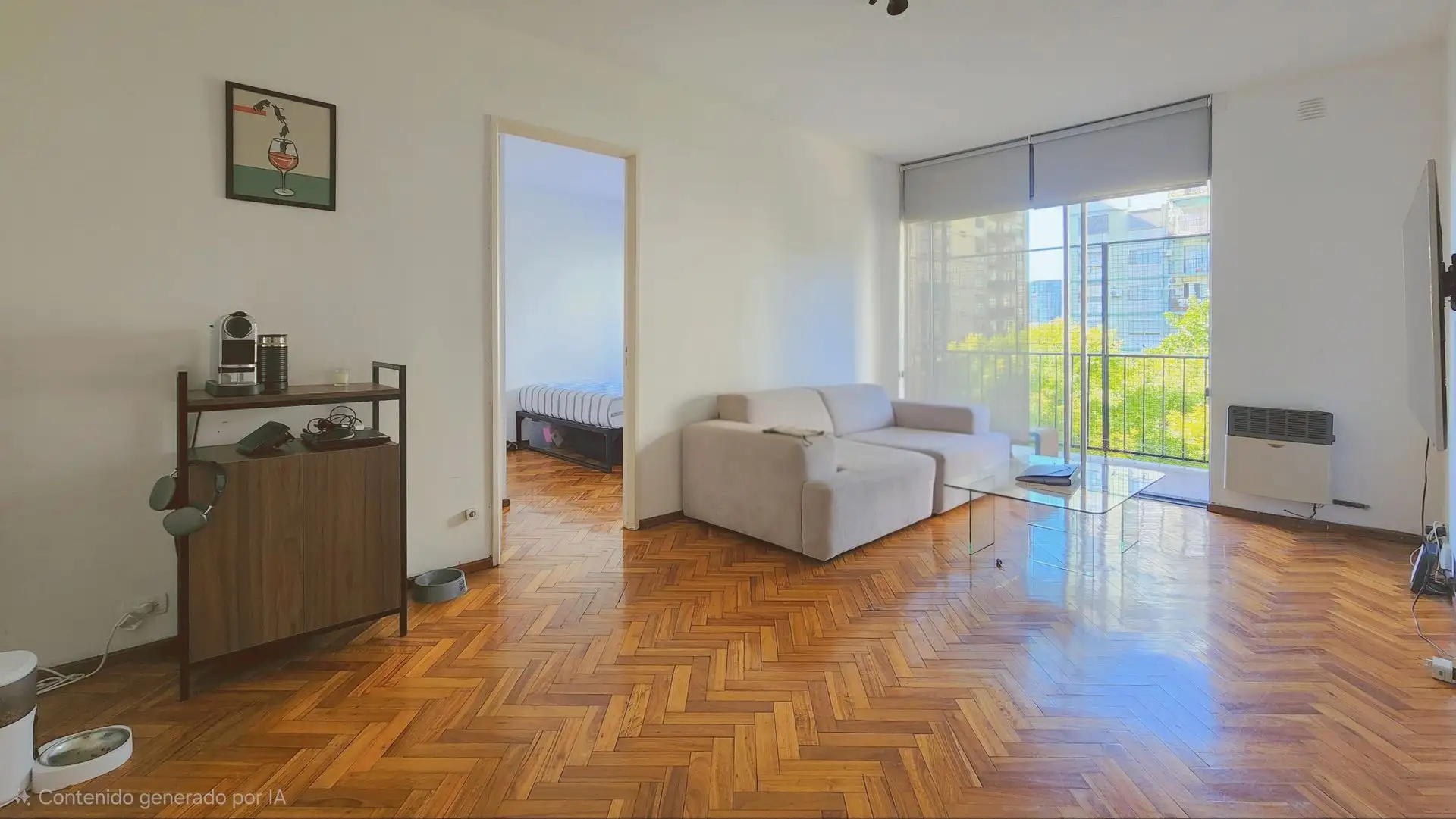 2-room apartment with front balcony