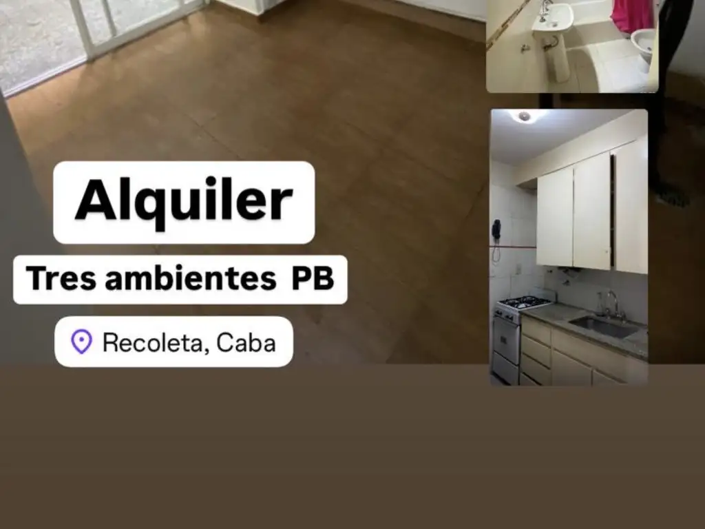 Ground-floor with patio, 3 rooms