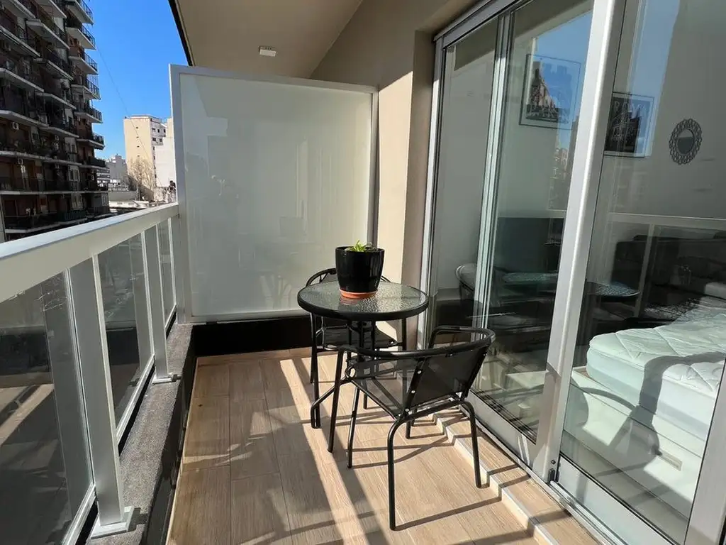 Furnished studio with balcony
