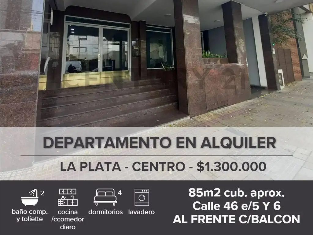 Departamento en Alquiler en La Plata, Partido de La Plata