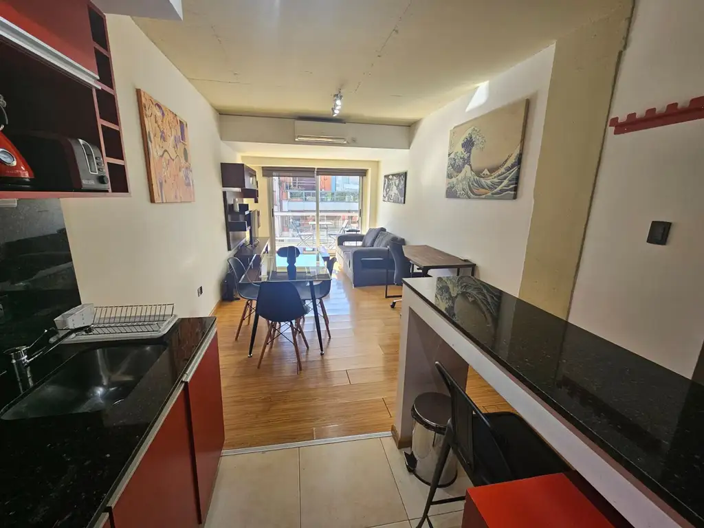2-room unit with balcony and parking
