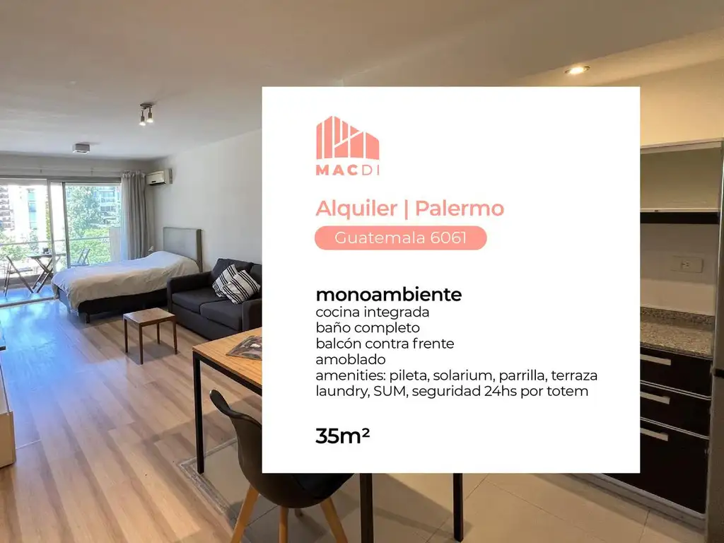 Departamento en Alquiler en Palermo, Capital Federal