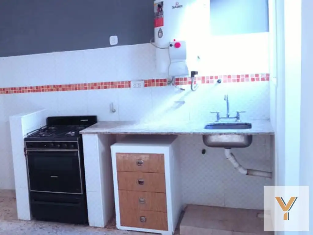 1 ambiente, cocina equipada, calefacción