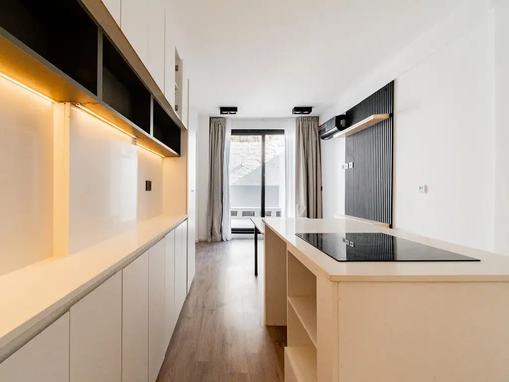 Studio with patio and amenities