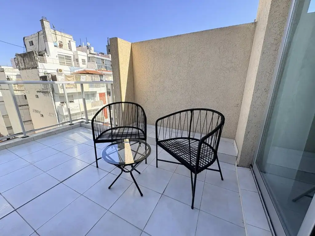 8th-floor studio with terrace balcony
