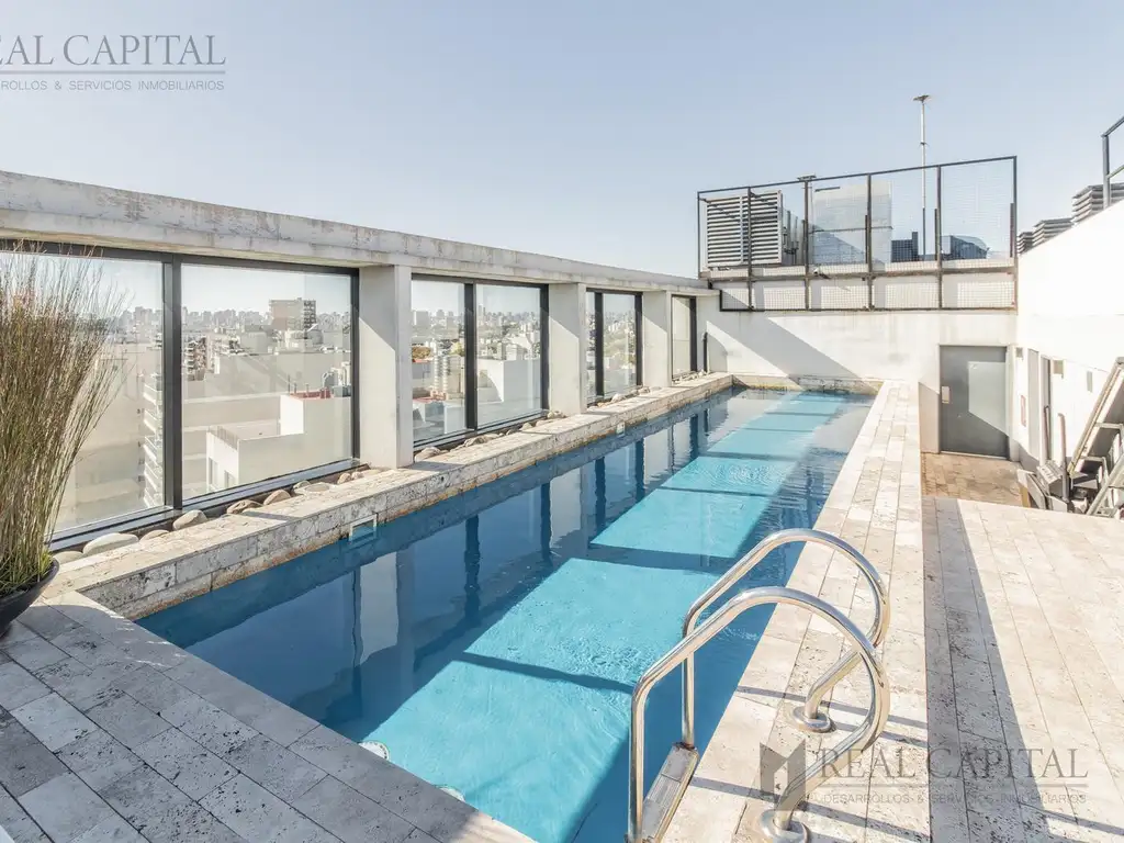 Studio with balcony and amenities