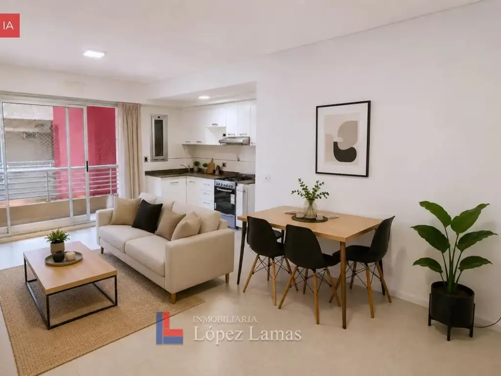 1 bedroom, balcony, elevator