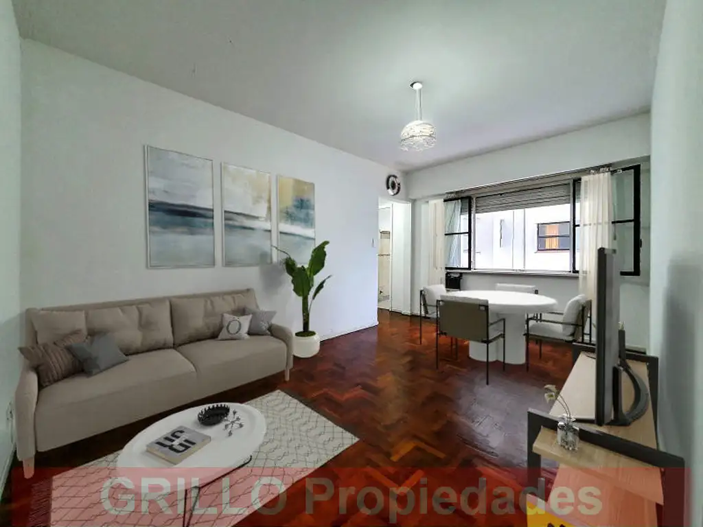 2 ambientes con terraza común