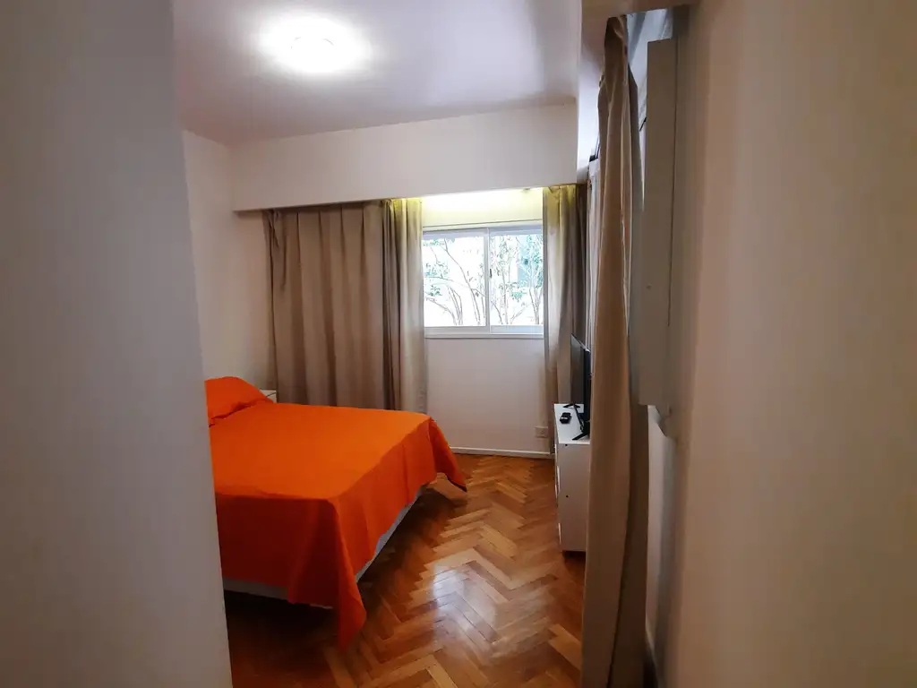 Recoleta, amoblado, balcón francés