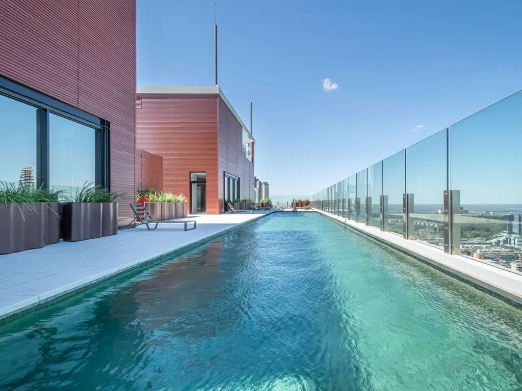 Studio with balcony and amenities