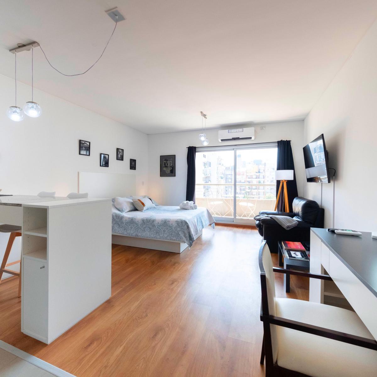 Kitnet mobiliada com comodidades em Villa Crespo