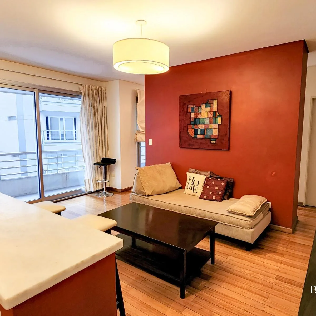 Apartamento de dois ambientes mobiliado em Palermo